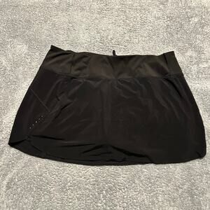 Athleta Skort Skirt Womens XL Run With It 14” Black Shorts Lined